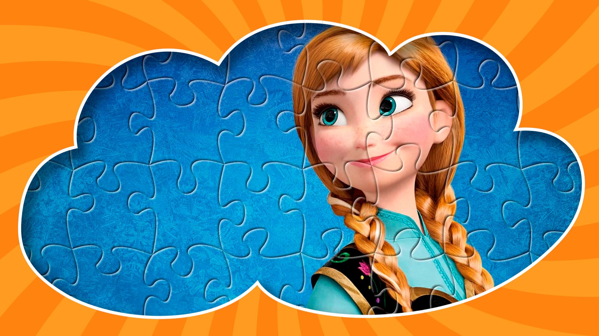 ⭐ХОЛОДНОЕ СЕРДЦЕ Анна - собираем пазлы⭐KIDS ZONE PARTY