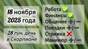 Лунный день 18 ноября 2025 года, гороскоп дня