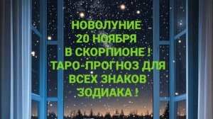 НОВОЛУНИЕ 20 НОЯБРЯ 2025 ГОДА В СКОРПИОНЕ!  ТАРО-ПРОГНОЗ ДЛЯ ВСЕХ ЗНАКОВ ЗОДИАКА!
