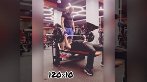 Жим лёжа. Артём Тюшкевич. 120 кг.