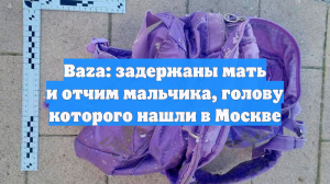 Baza: задержаны мать и отчим мальчика, голову которого нашли в Москве
