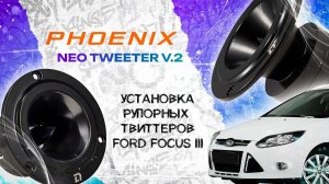 Установка рупоров DL Audio Phoenix Neo Tweeter V.2 на Ford Focus III