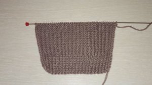 Очень простой узор спицами,всего два ряда