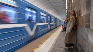 Пробный поезд прибыл на станцию метро «Путиловская»