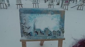 Ледяные картины в парке Южно-Сахалинска. 2023 год.mp4