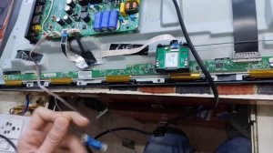 TCL 40S6500FS NO DISPLAY ONLY BACK LIGHT WORKING, SHORTING REMOVING EASY METHOD.