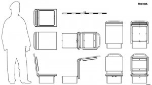 Сидение ( переднее ) катера "Прогресс". Boat seat 1. Drawings.