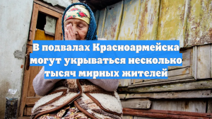 В подвалах Красноармейска могут укрываться несколько тысяч мирных жителей