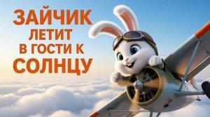 Мультфильм для детей. Зайчик летит в гости к солнцу