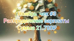 Ноябрь чек #3 // Распределение зарплаты сумма 21.700₽