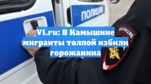 V1.ru: В Камышине мигранты толпой избили горожанина