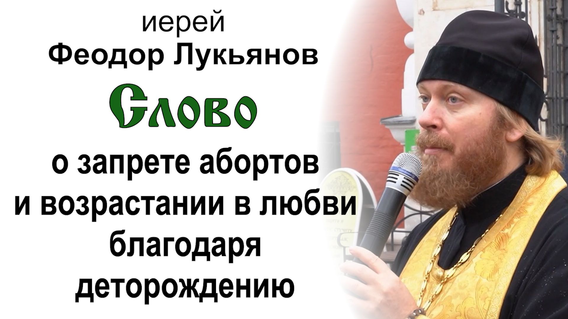 О запрете абортов и возрастании в любви благодаря деторождению (2025.11.08). Иерей Феодор Лукьянов смотреть онлайн