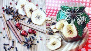 Засушиваю яблоки и оформляю подарки