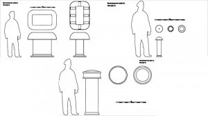 Вентиляционные трубы B, D, E. Чертёж. Vent pipe B, D, E. Drawings.