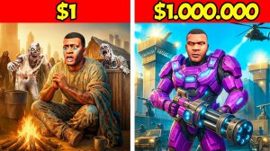 БУНКЕР ДЛЯ ЗОМБИ АПОКАЛИПСИСА ЗА 1$ vs 1 000 000$ В ГТА 5!