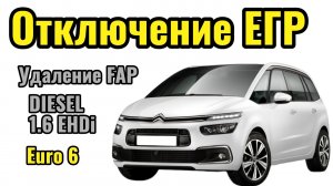 Удаление сажевого фильтра и отключение EGR на Citroen C4 Spacetourer