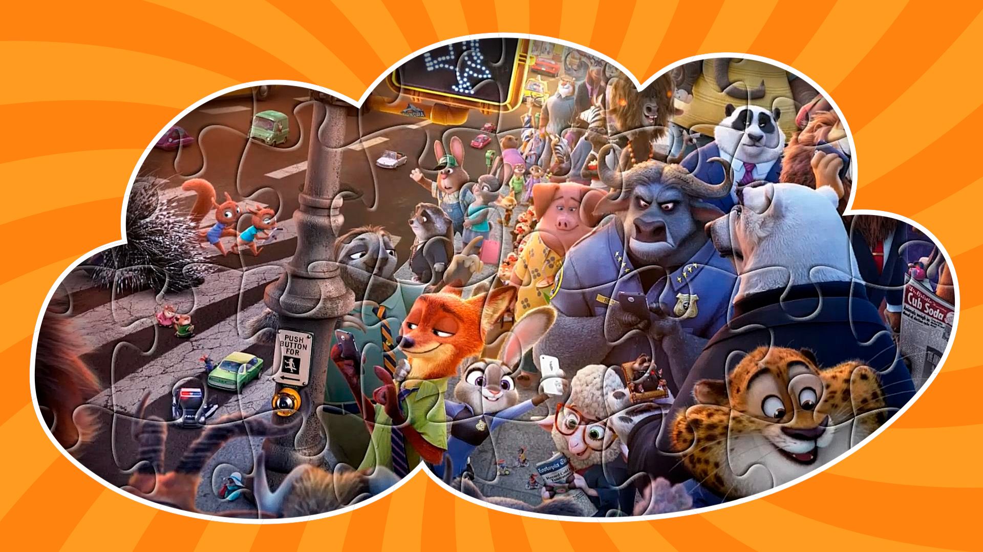 ⭐ЗВЕРОПОЛИС на улицах города - собираем пазлы⭐KIDS ZONE PARTY