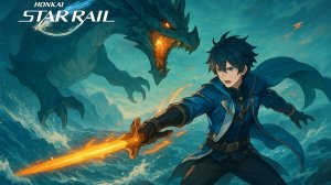 Honkai Star Rail Отважный дракон в прибрежном океане Часть 1