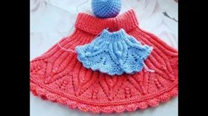 Красивая манишка для девочки - Листочки