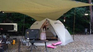 Попала под огромный проливной дождь,  кемпинг в палатке 😊😊😊