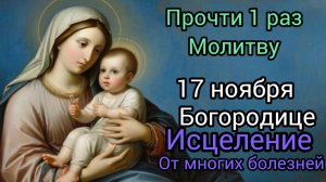 ☦️17 ноября Прочти 1 раз Молитву!Сердечная молитва Богородице исцеление от болезней🙏