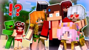 Джей Джей заблудился на острове девочек! - Анимация для Майнкрафта