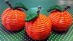 Мандарины из бумажной лозы