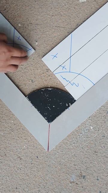 Обрезка плитки по четверть кругу, #лайфхак