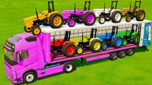 Разноцветные Машинки и Трактора для Детей! Мультики про Грузовики и Машинки — Катаемся! Развиваемся