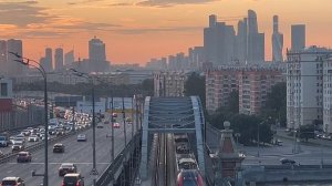 Красивый закат в Москве