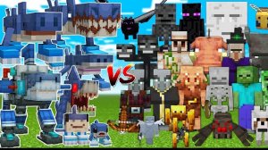 ВСЕ ВИДЫ ТРАЛАЛЕЙЛО ТРАЛАЛА против ВСЕХ МОБОВ MINECRAFT