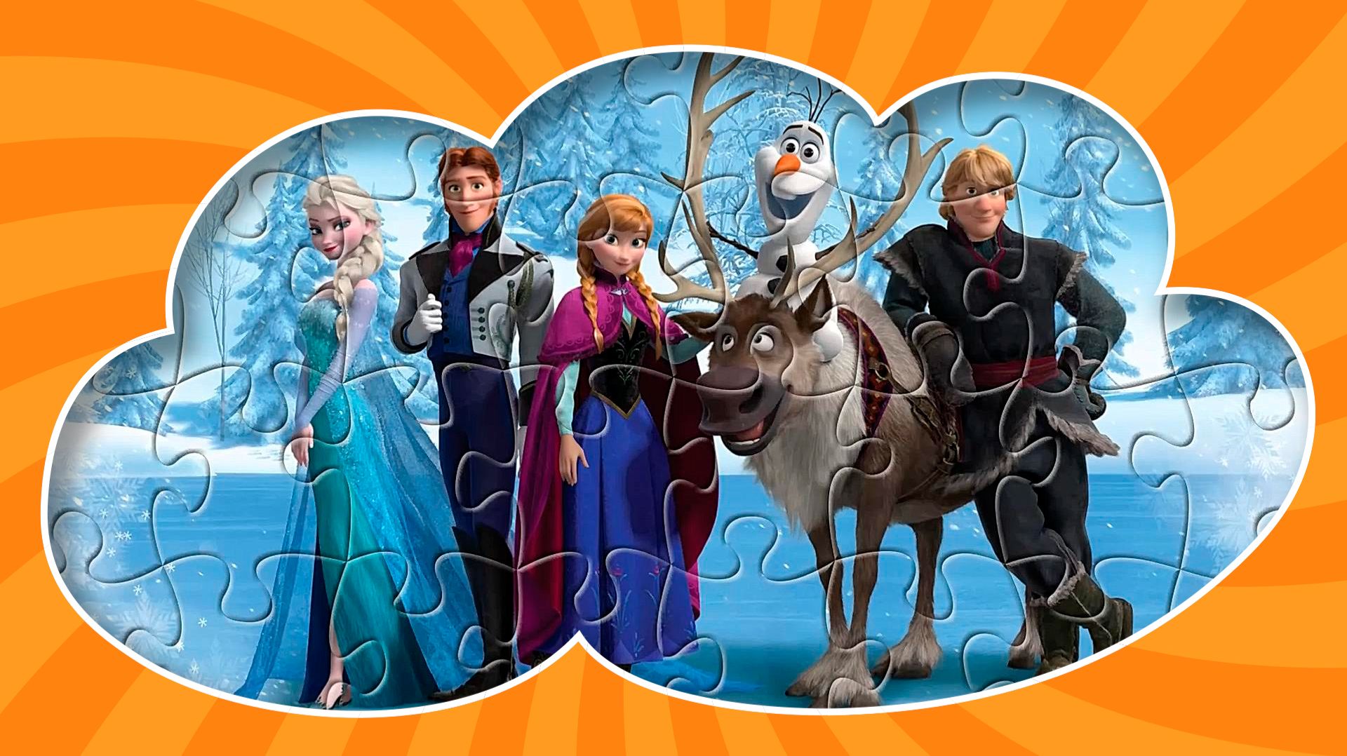 ⭐ХОЛОДНОЕ СЕРДЦЕ все герои - собираем пазлы⭐KIDS ZONE PARTY