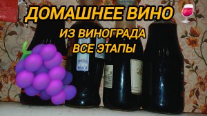 ДОМАШНЕЕ ВИНО ИЗ ВИНОГРАДА ИЗАБЕЛЛА. ВСЕ ЭТАПЫ