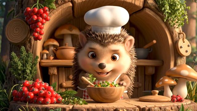 Ёж повар#мультикидлядетей#обучающиемультики#мультикидлямалышей#детскоевидео#мультики