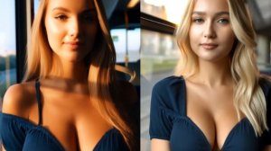 Красивые девушки в автобусе / часть 3