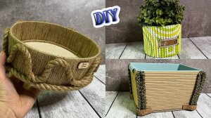 🔊3 УДИВИТЕЛЬНЫХ КОРЗИНЫ-ОРГАНАЙЗЕРА СВОИМИ РУКАМИ💥ПЕРЕДЕЛКА ИЗ ПРОСТЫХ МАТЕРИАЛОВ