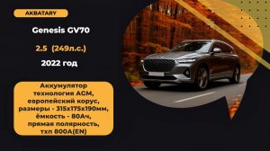 Аккумулятор на Genesis GV70 2022 года | Замена АКБ на Генезис 70 - этапы |  Нужна ли инициализация