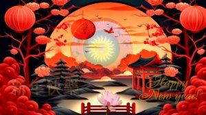 С Новым 2026 годом! 新年快樂! Супер открытка c пожеланиями на китайском и русском языках.