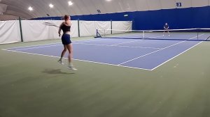 Любительский теннис - матч Александра Карпухина и Олеси (уровень 3+ и 3,5)