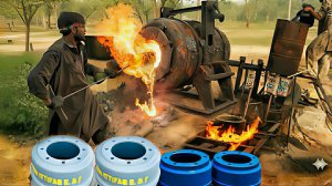 Процесс производства тормозных барабанов из черного лома. Невероятный производственный процесс.