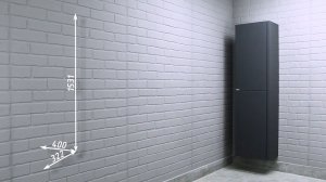 Пенал подвесной 40 Graffo без ящика графит матовый левый/правый Домино