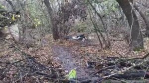 Битва дронов в зоне СВО. Наш оператор лопастями дрона перерезал оптоволоконный кабель у дрона xoxлов