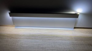 Плинтус алюминиевый встраиваемый светодиодный под гипсокартон 60х10 мм