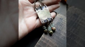 Кулоны из меди и латуни с натуральными камнями