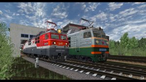 RTrainSim _ Работа на подталкивании поездов