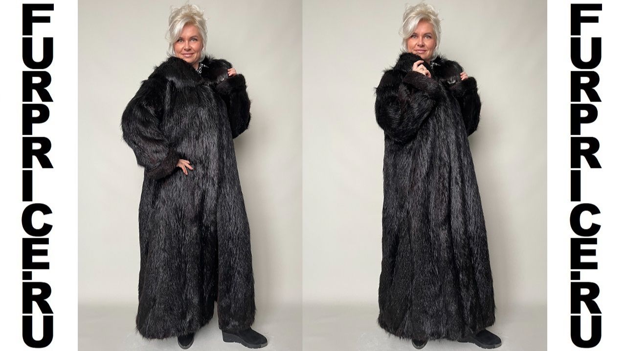 Шуба нутрия цв.Черный р.50-52 /12587/