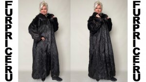 Шуба нутрия цв.Черный р.50-52 /12587/