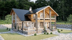 Сказочный дом 10x12 м с балконом и мансардой! 🌳 Деревянный дом в лесу за 9.2 млн ₽