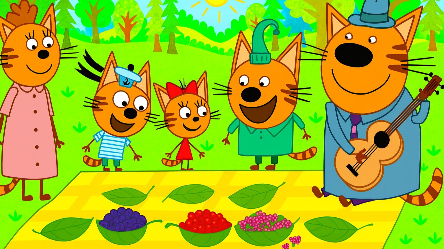 Три Кота — Мультики для детей |  Раскраска для детей  |  Приключения Коржика, Компота и Карамельки