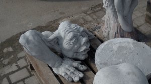 работы из  арт бетона  отлитые по формам  в  мастерской Галкина.